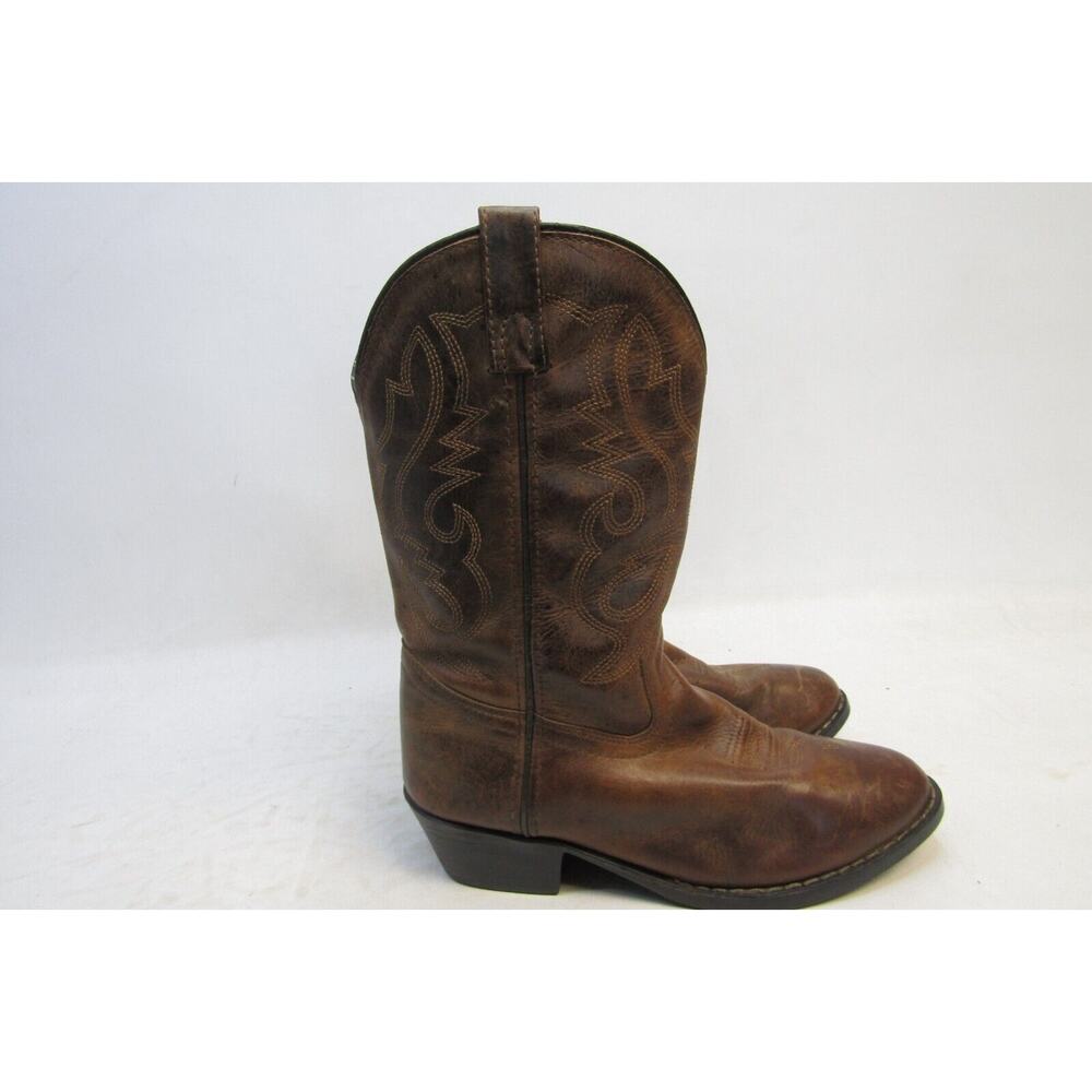 Smoky Mountain Youth Size 5 D Brown Leather Western Cowboy Boots - Picture 3 of 11